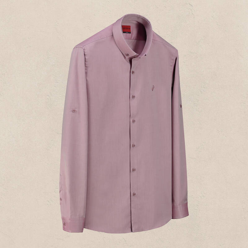 Drew Bordo Pamuklu Gömlek - 1