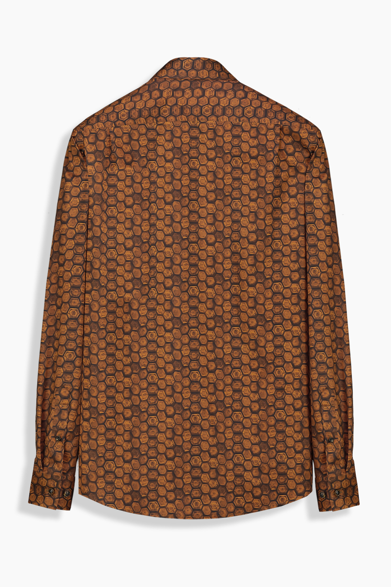 Drew Uzun Kol Petek Çizgili Taba Gömlek - 2