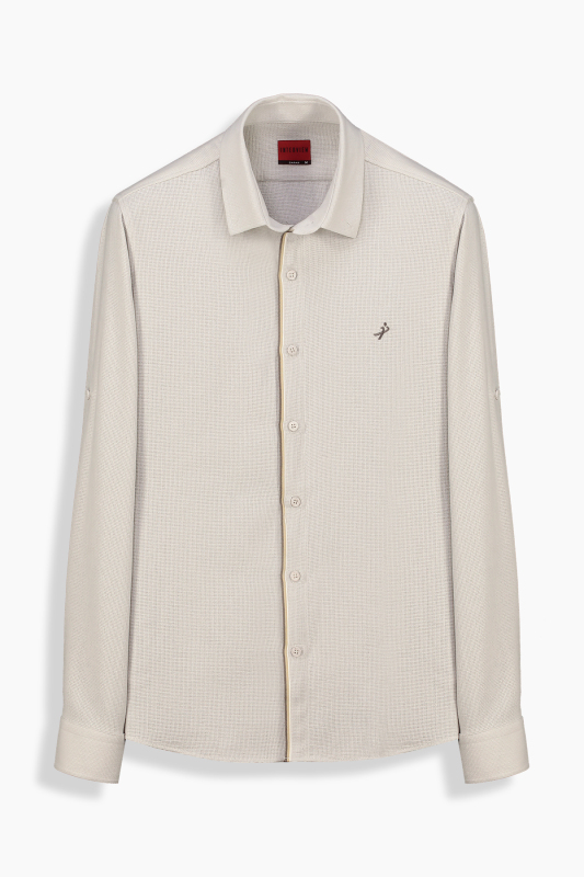 Drew Uzun Kol Taş Rengi Gömlek 