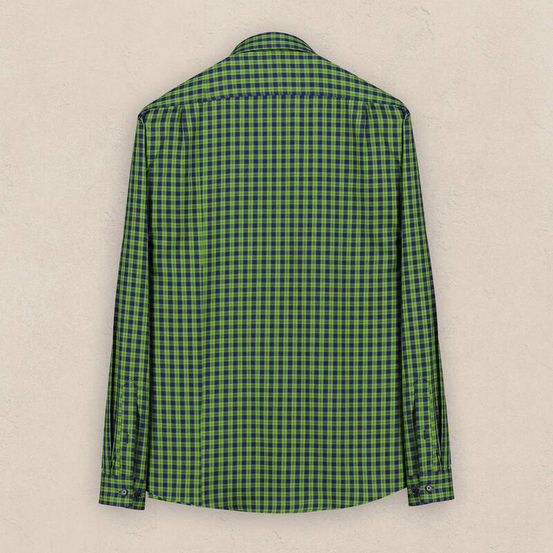 Drew Kareli Yeşil Pamuklu Gömlek - 2