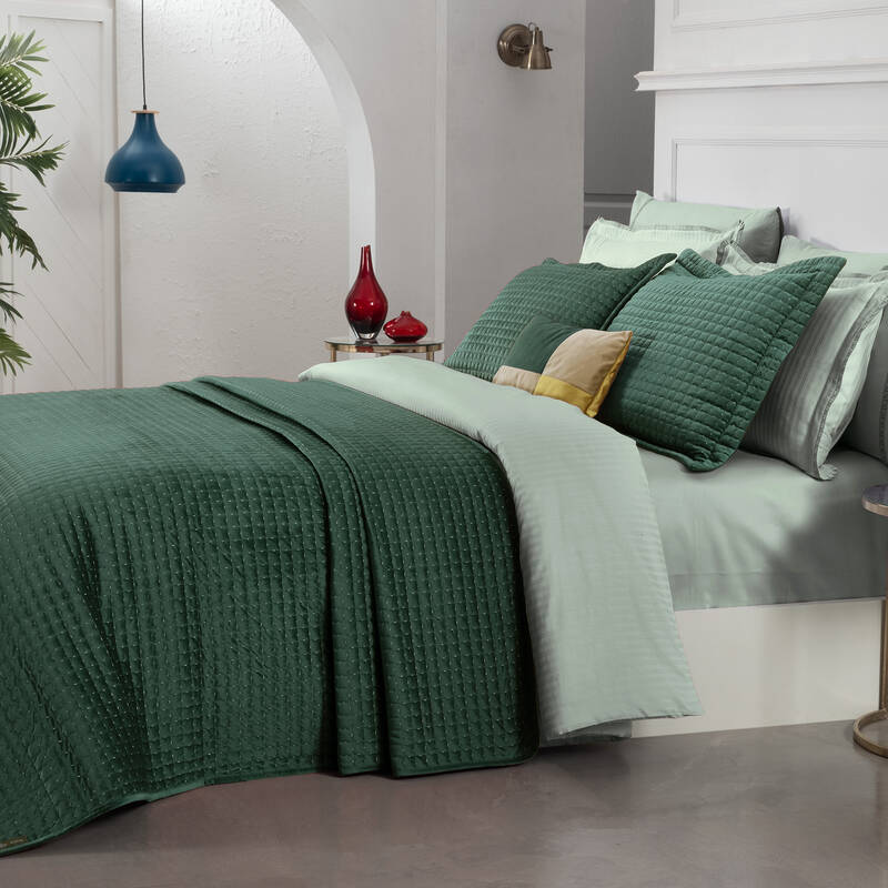 Dustin Yatak Örtüsü Seti Çift Kişilik Yeşil - 2
