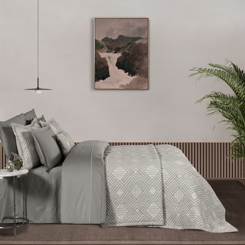 Ebora Yatak Örtüsü ve Nevresim Takımı Bej - SAREV