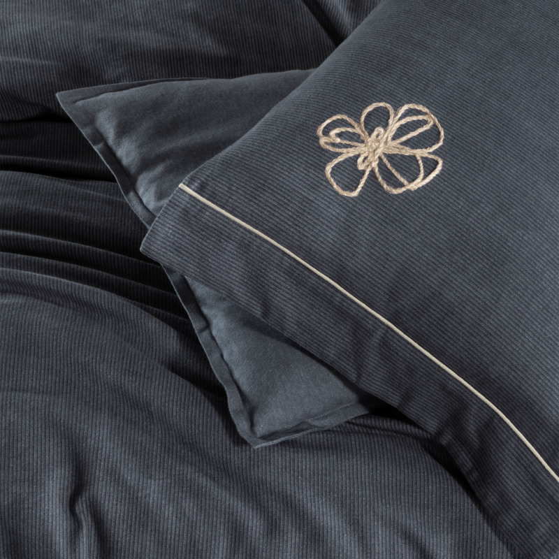 Ederlezi Flanel Nevresim Takımı Çift Kişilik Gri - SAREV