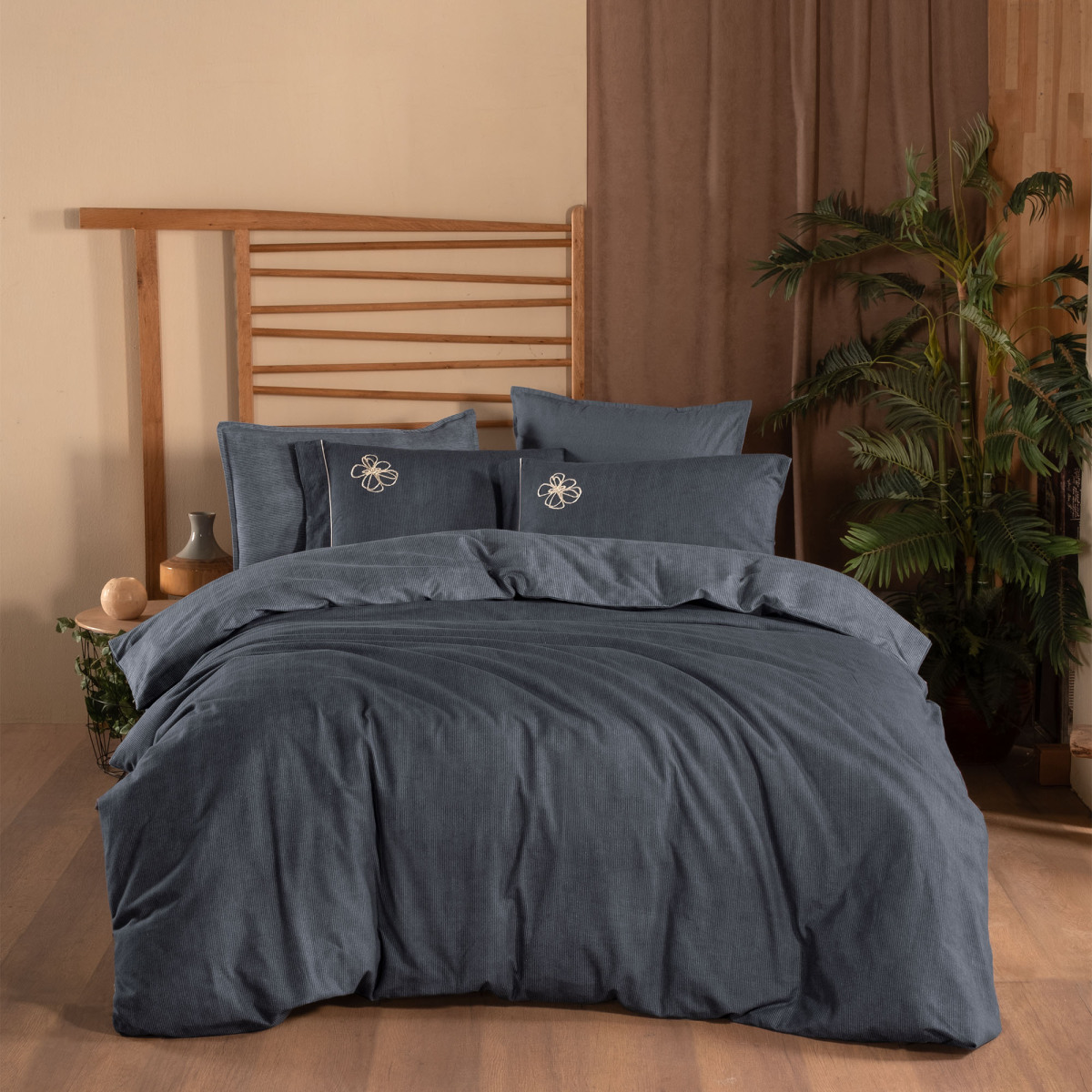 Ederlezi Flanel Nevresim Takımı King Size Gri - 2