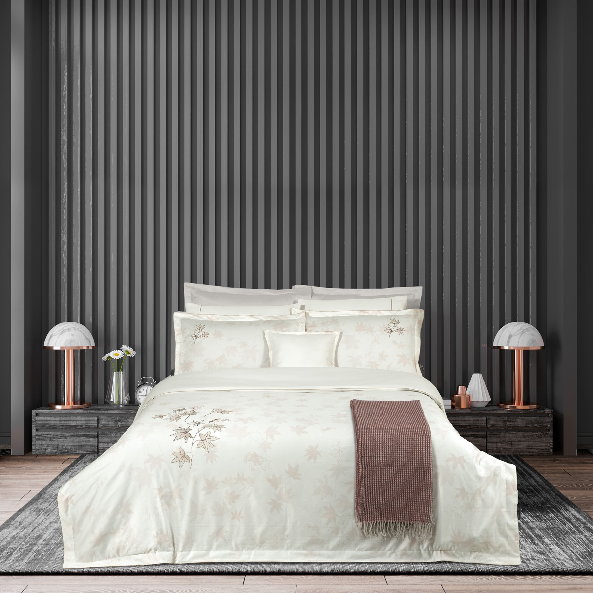 Elekta Pamuk Saten Nevresim Takımı King Size - 1