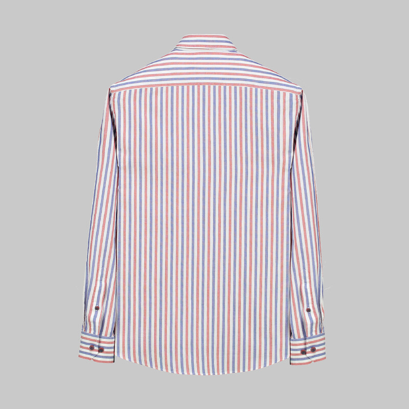 Eleta Çizgili Kırmızı Gömlek - SARAR