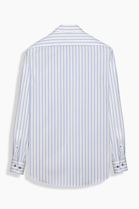 Eleta Çizgili Klasik Mavi Gömlek - SARAR