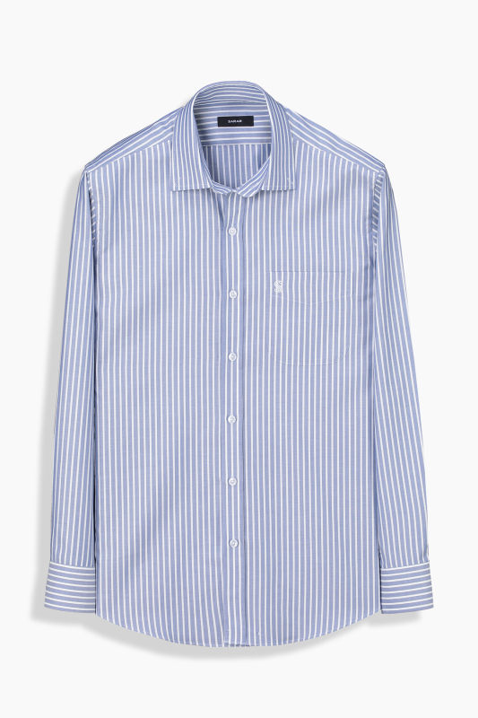 Eleta Çizgili Lacivert Gömlek 