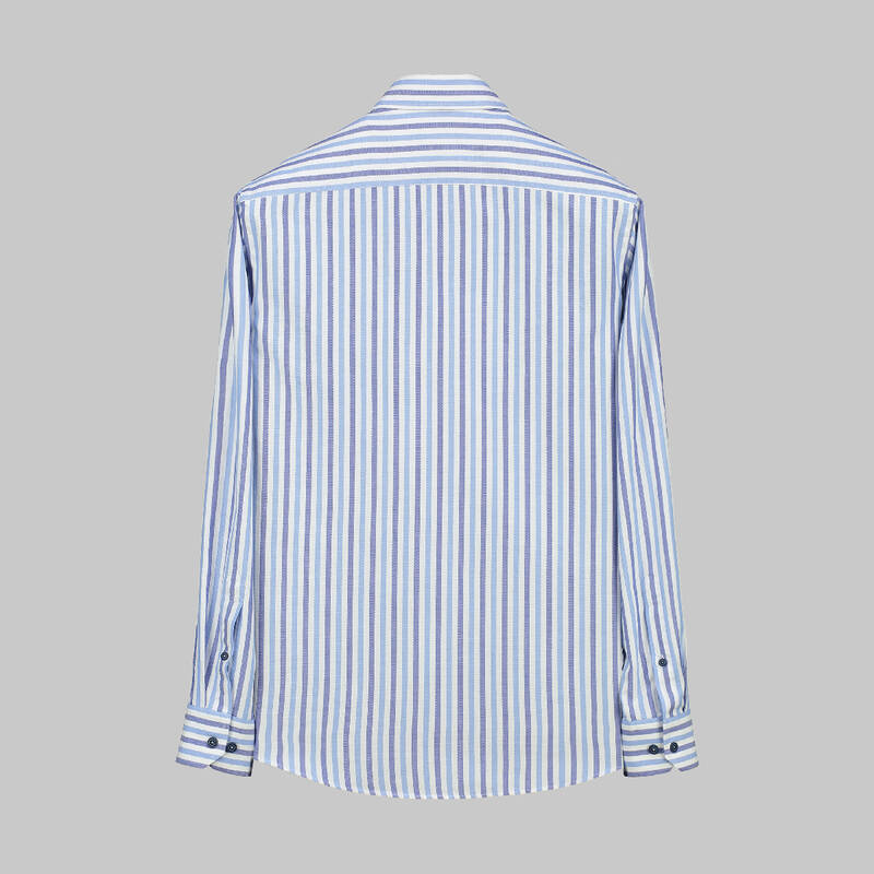 Eleta Çizgili Mavi Gömlek - 2