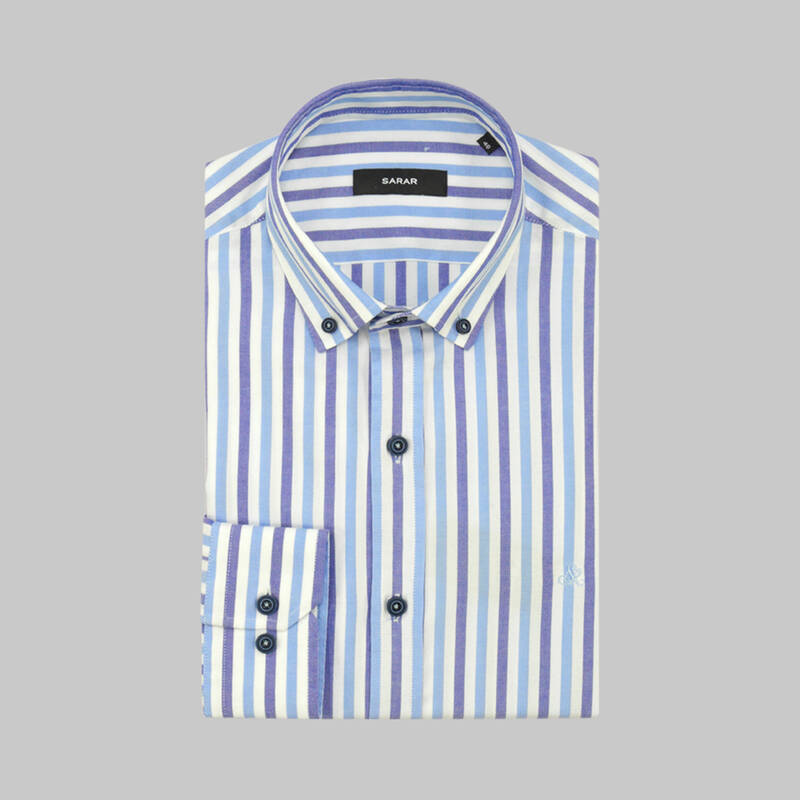 Eleta Çizgili Mavi Gömlek - 3