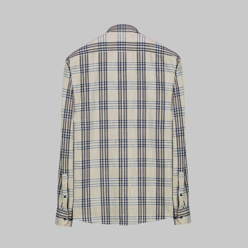 Eleta Ekose Slim Bej Gömlek - 2