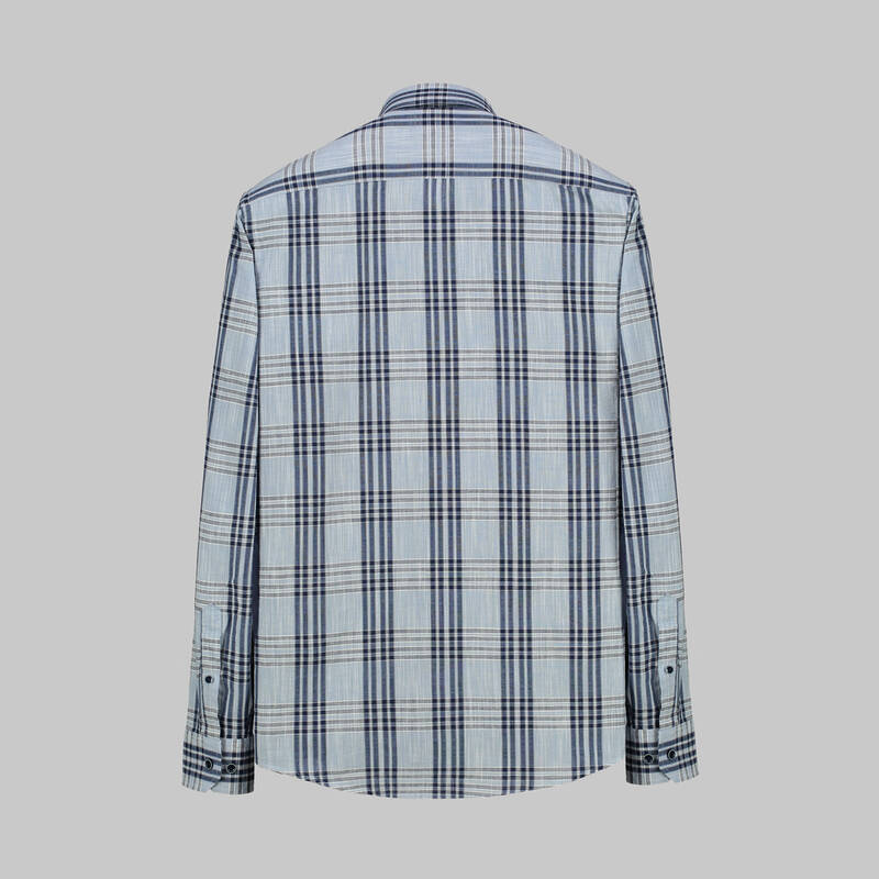 Eleta Ekose Slim Mavi Gömlek - 2