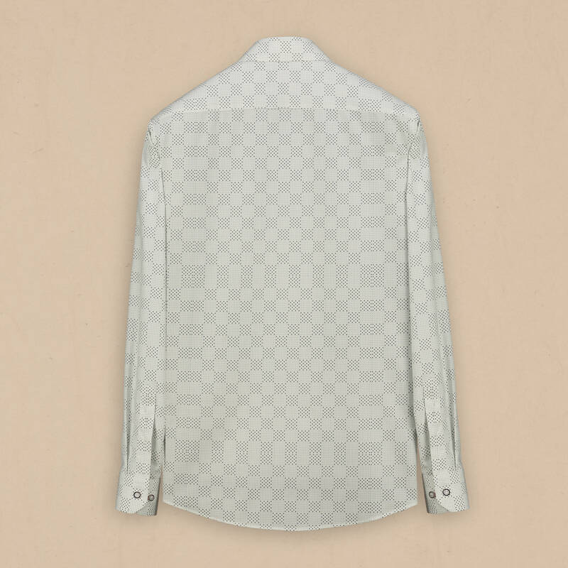 Eleta Slimeo Koyu Lacivert Desenli Gömlek - 2