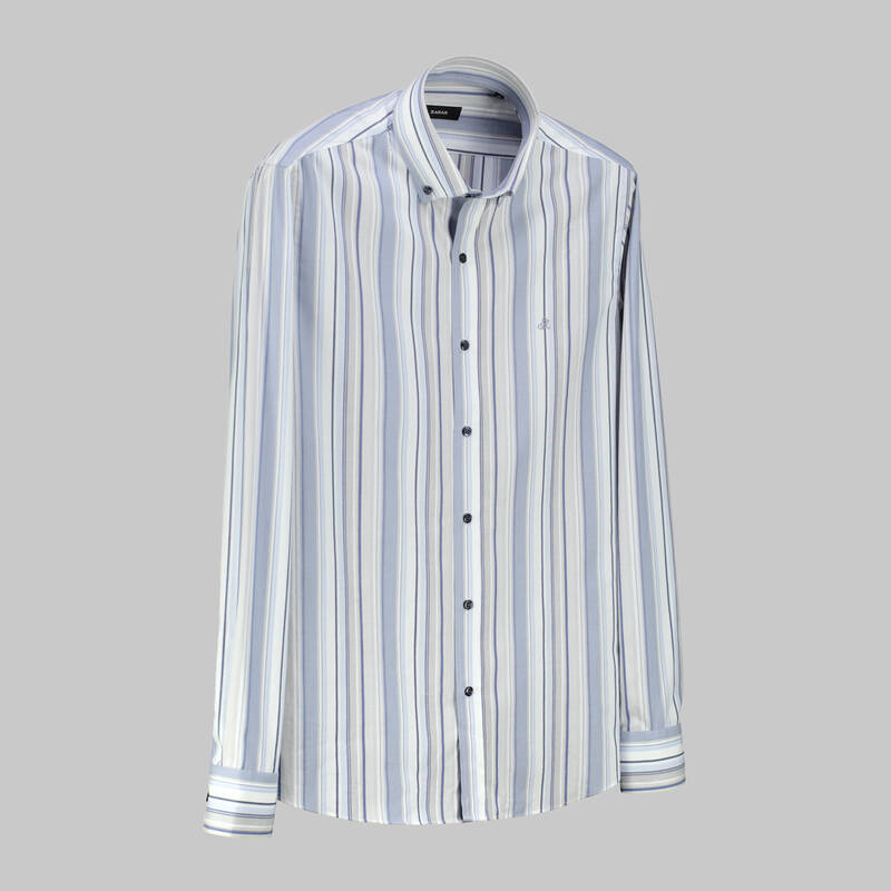 Eleta Slimeo Erkek Mavi Gömlek - 1