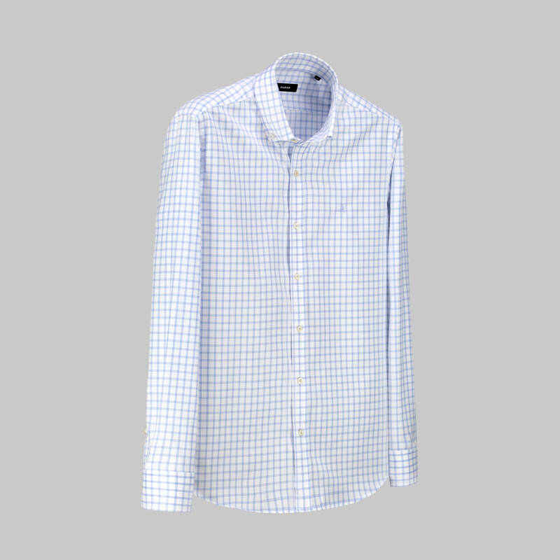 Eleta Uzun Kol Slimeo Mavi Gömlek - 1