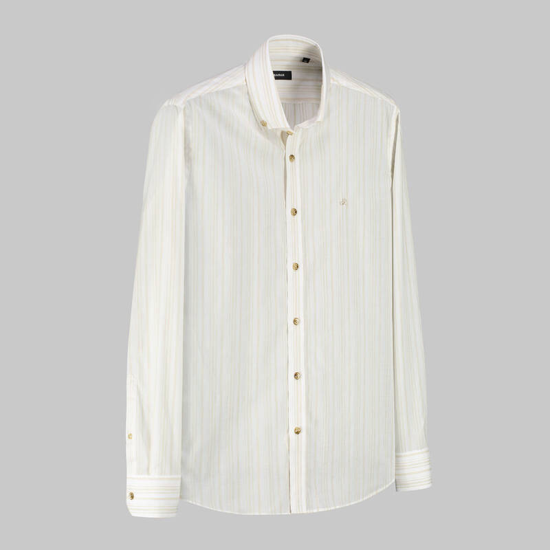 Eleta Slimeo Bej Gömlek - 1