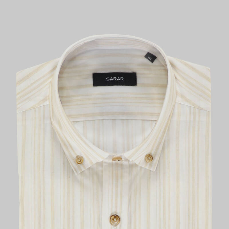 Eleta Slimeo Bej Gömlek - 4