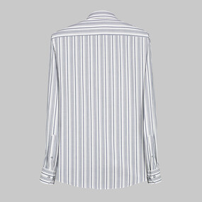 Eleta Slimeo Çizgili Lacivert Gömlek - SARAR