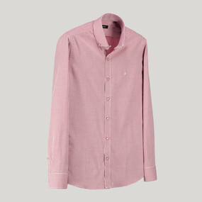 Eleta Slimeo Kareli Kırmızı Gömlek 