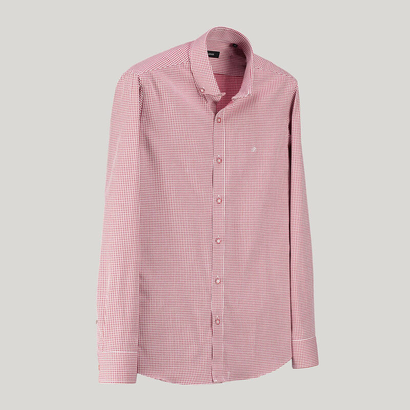 Eleta Slimeo Kareli Kırmızı Gömlek - 1