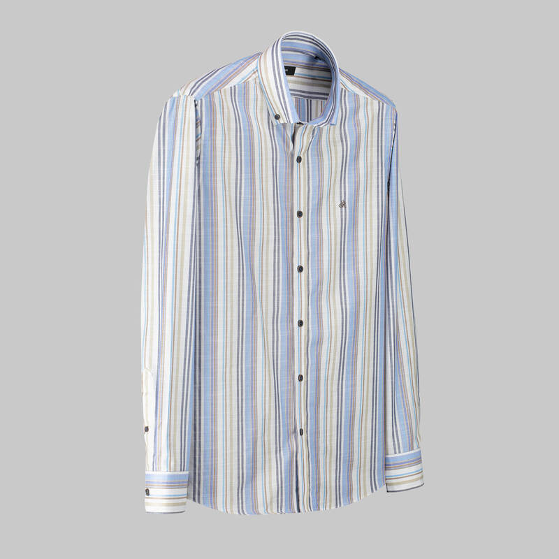 Eleta Uzun Kol Slimeo Gömlek Kahverengi - 1