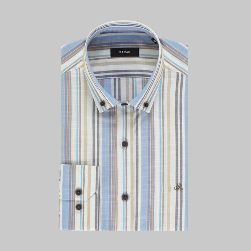 Eleta Uzun Kol Slimeo Gömlek Kahverengi - 3