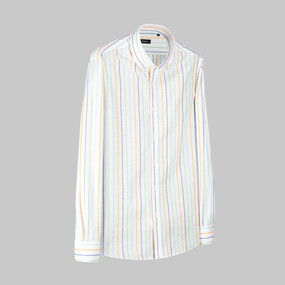 Eleta Slimeo Çizgili Yeşil Gömlek 