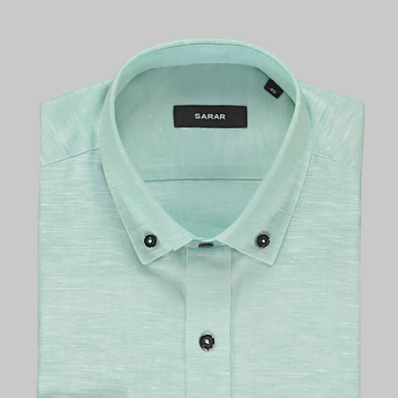 Eleta Uzun Kol Slimeo Yeşil Gömlek - 4