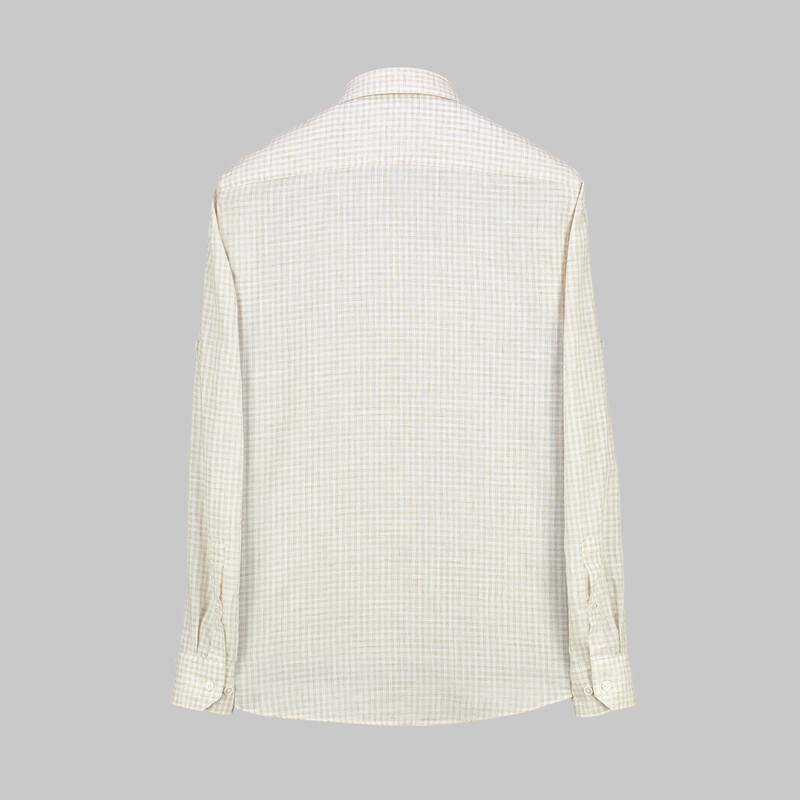 Eleta Slim Fit Bej Gömlek - SARAR