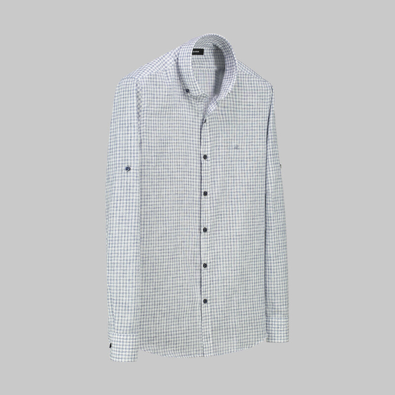 Eleta Slim Fit Mavi Gömlek 