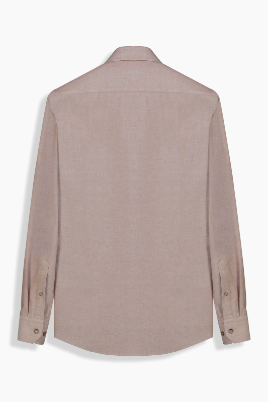 Eleta Pamuklu Slim Taba Gömlek - SARAR