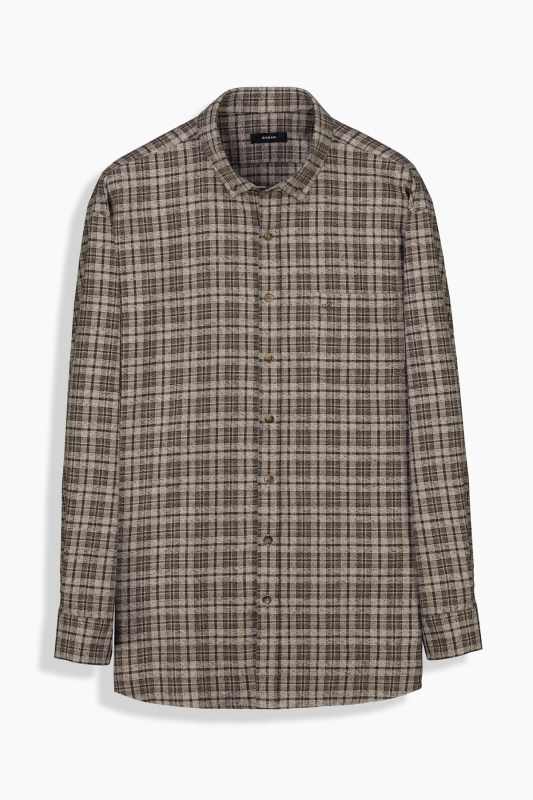 Eleta Kahverengi Ekose Gömlek 