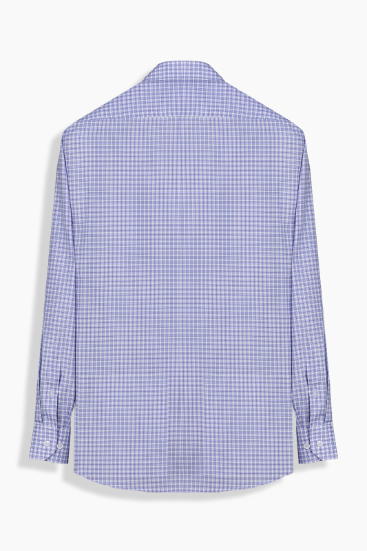 Eleta Kareli Mor Klasik Gömlek - SARAR