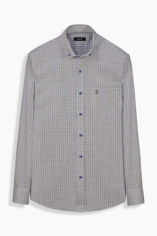 Eleta Klasik Lacivert Pamuklu Gömlek 