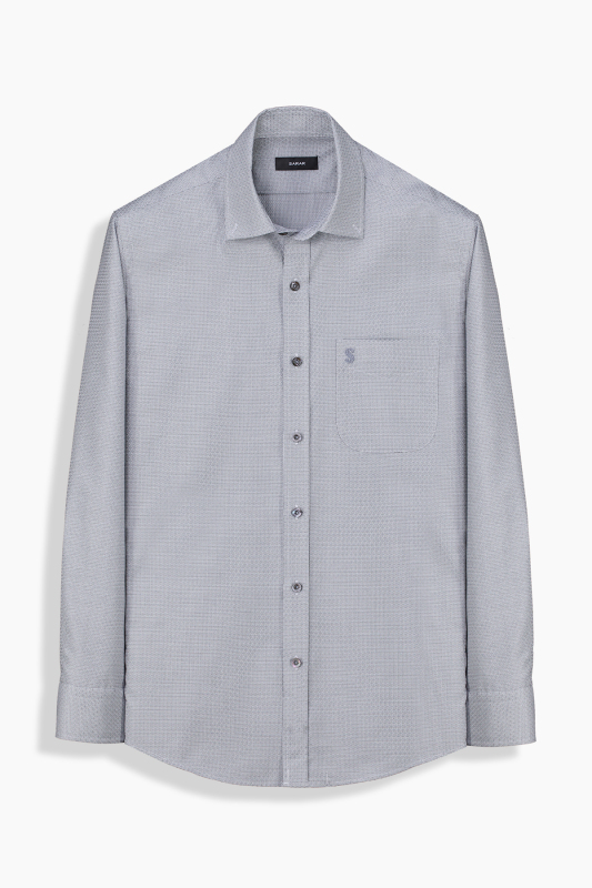 Eleta Klasik Siyah Pamuklu Gömlek - SARAR