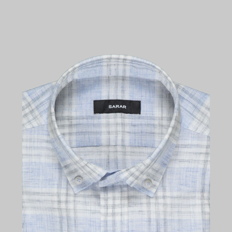 Eleta Mavi Slim Gömlek - SARAR