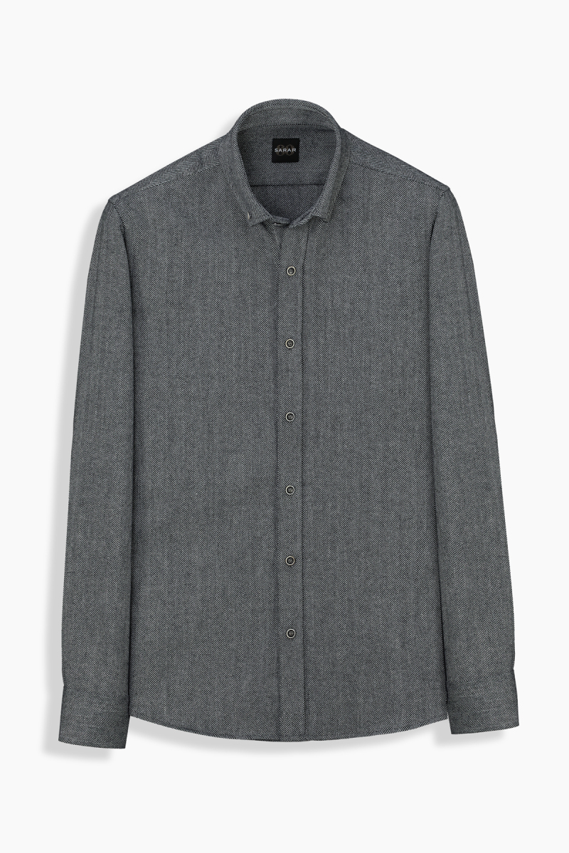 Eleta Slim Koyu Gri Gömlek - 1