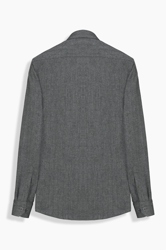 Eleta Slim Koyu Gri Gömlek - SARAR