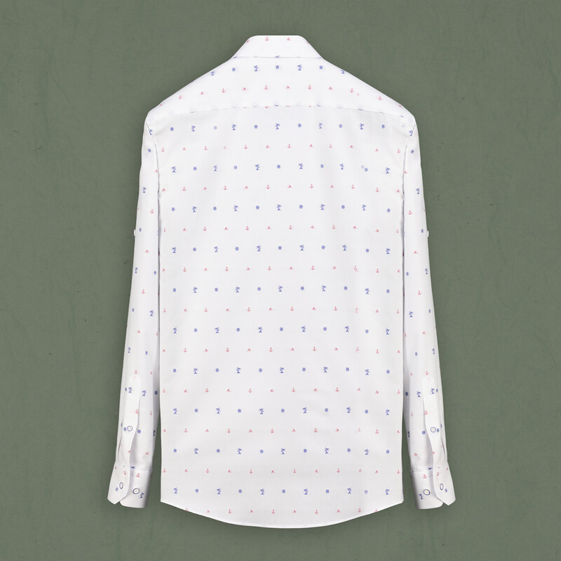 Eleta Slim Pamuklu Kırmızı Gömlek - SARAR