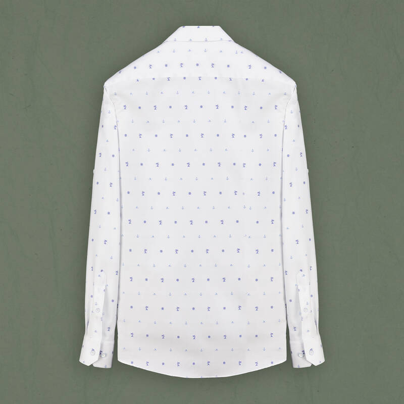 Eleta Slim Pamuklu Mavi Gömlek - 2