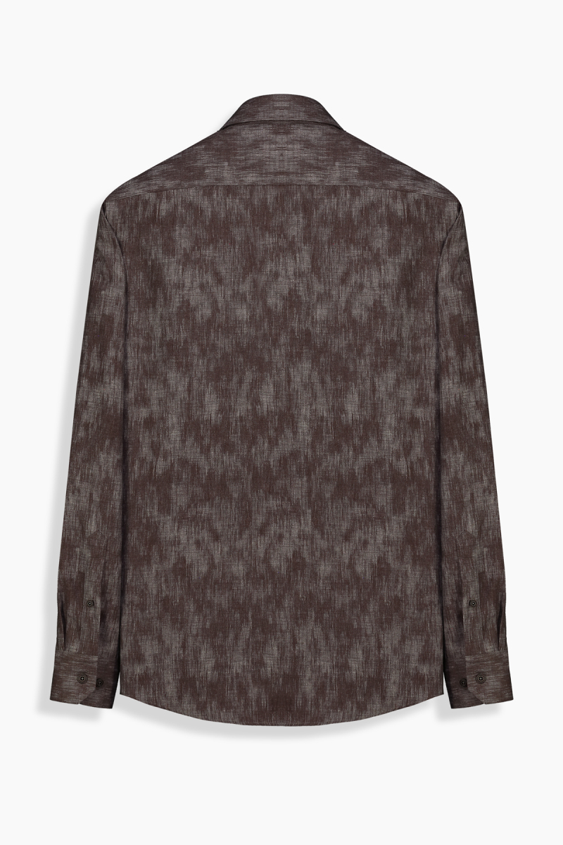 Eleta Uzun Kol Slim Bordo Gömlek - 2