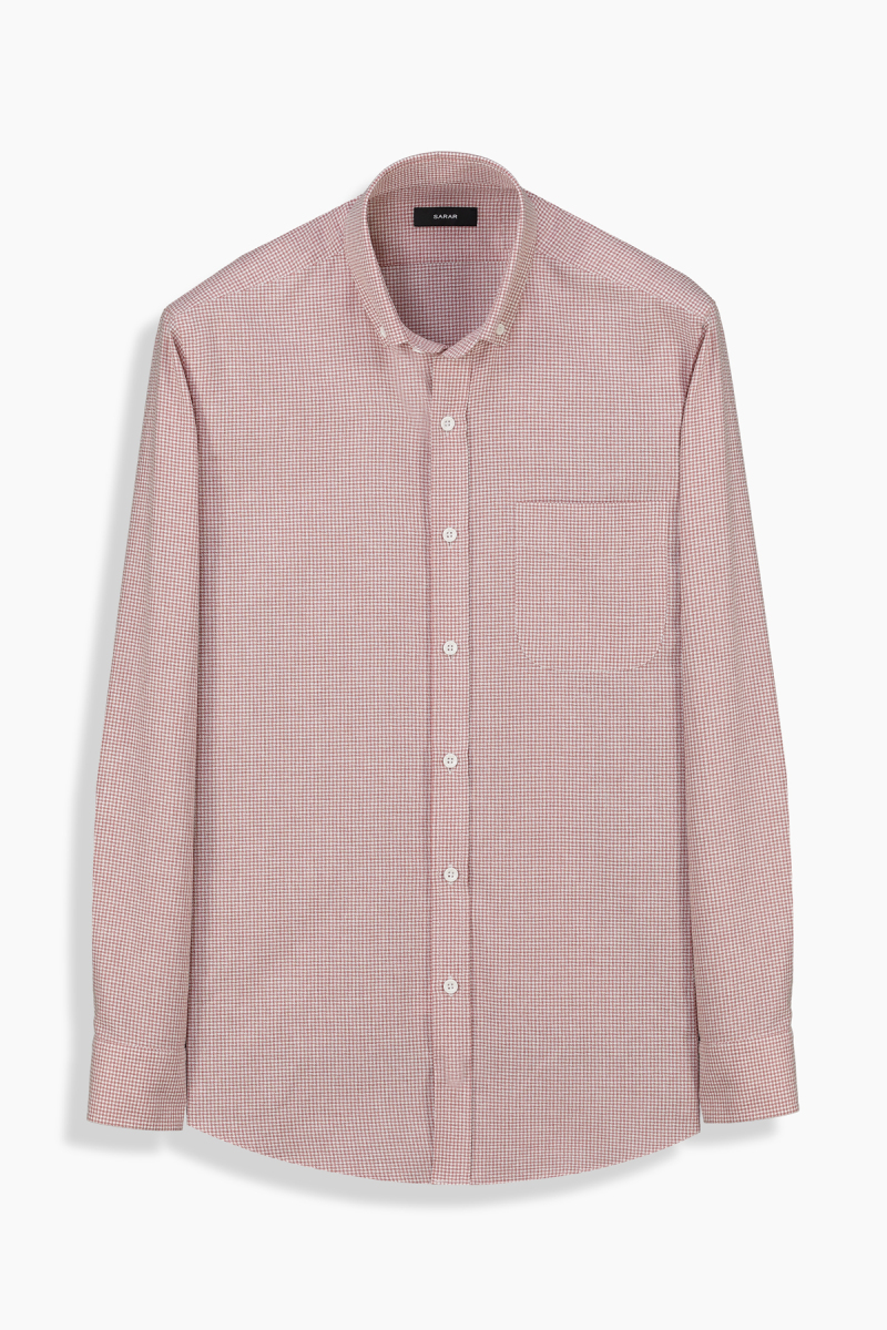 Eleta Uzun Kol Bordo Gömlek - 1