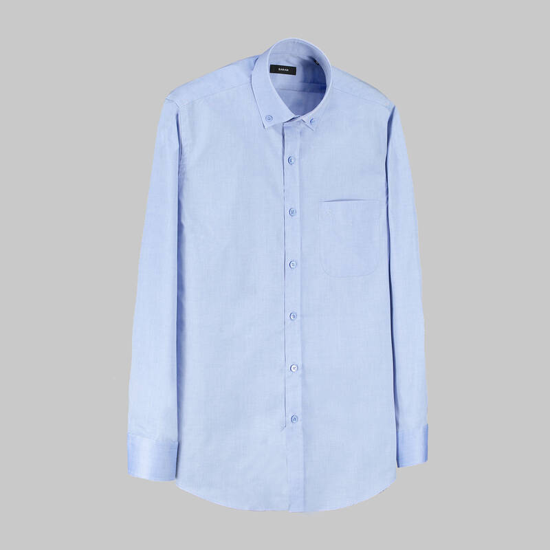 Eleta Mavi Uzun Kol Klasik Gömlek - 1
