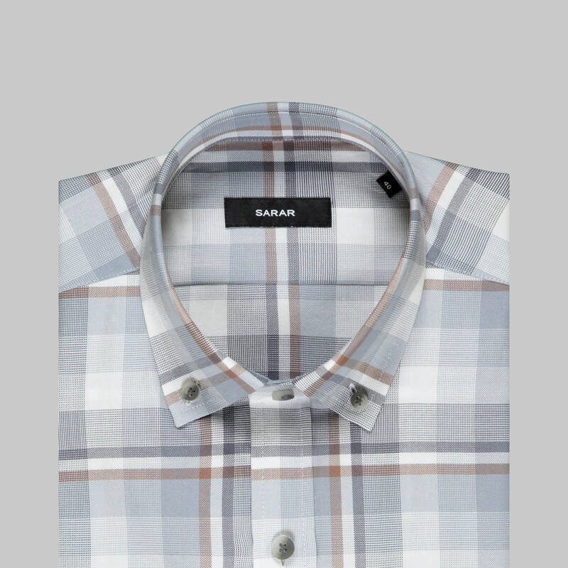 Eleta Uzun Kol Gri Klasik Gömlek - 6