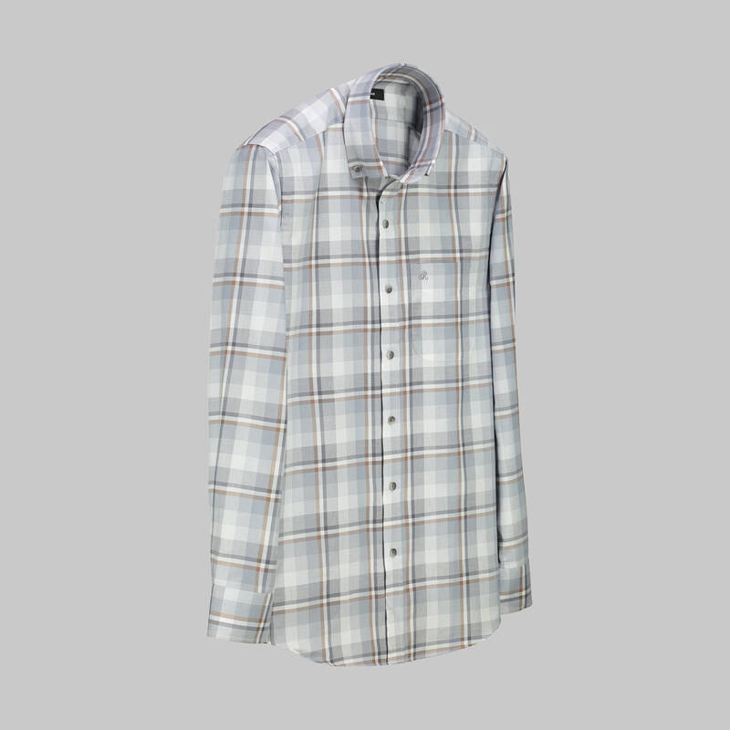 Eleta Uzun Kol Gri Klasik Gömlek - 3