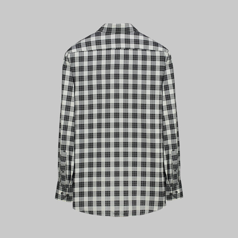 Eleta Uzun Kol Klasik Kareli Siyah Gömlek - 2