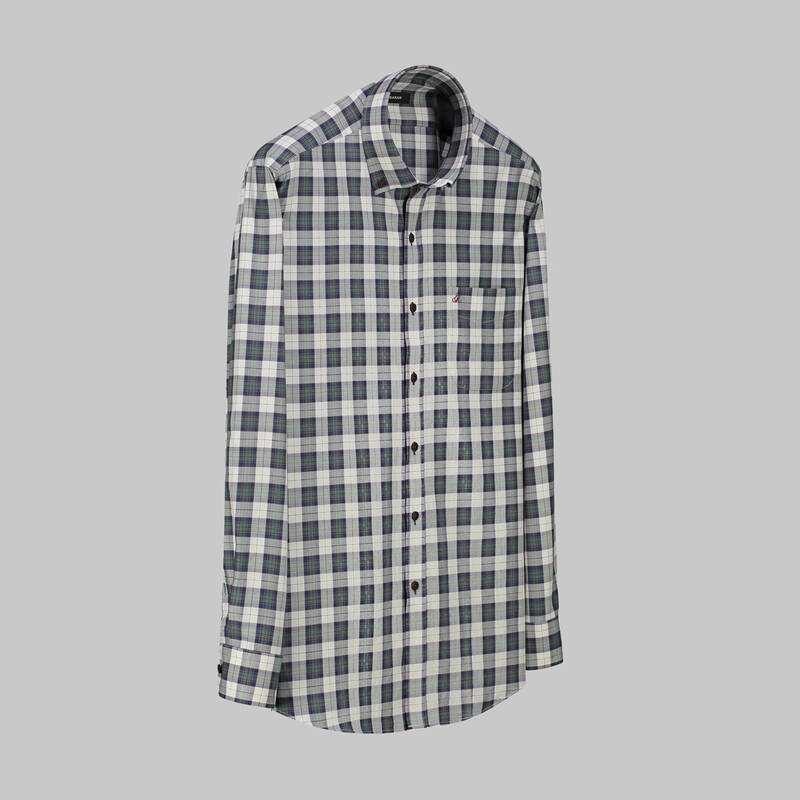 Eleta Uzun Kol Klasik Kareli Yeşil Gömlek - 1