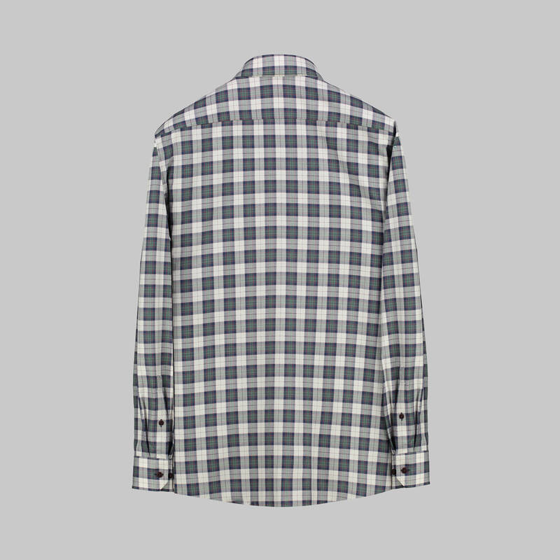 Eleta Uzun Kol Klasik Kareli Yeşil Gömlek - 2