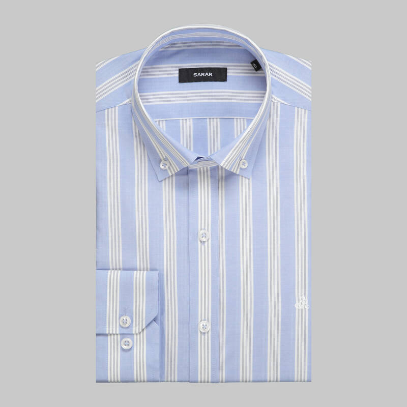 Eleta Uzun Kol Çizgili Slim Gömlek - 3