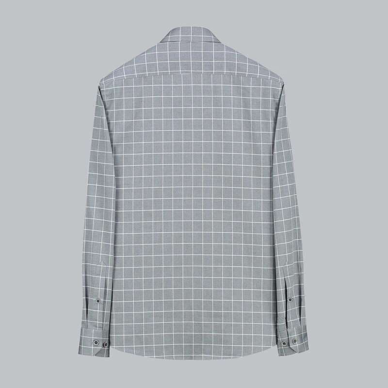 Eleta Kareli Gri Slim Gömlek - SARAR